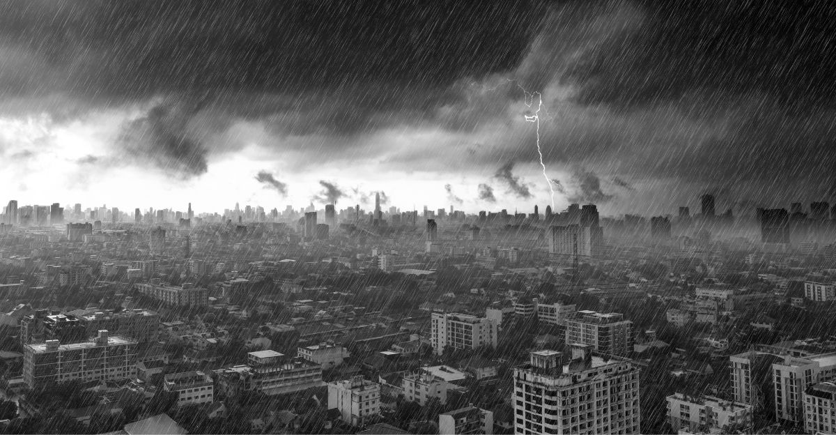 Apocalyptic city scene for the 47 Cans of Beans gift story